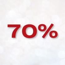 - 70%